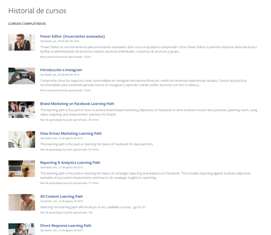 facebook blueprint certificados