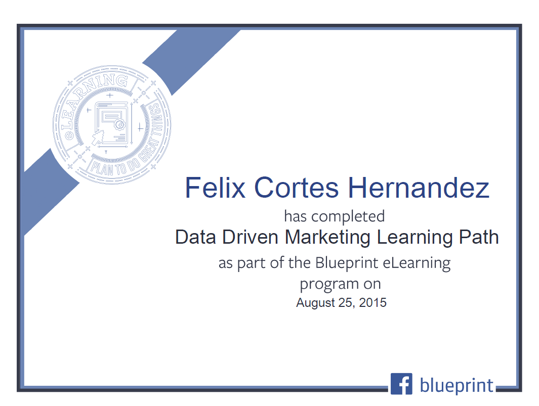 felix cortes hernandez certificado facebook blueprint